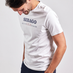 Sebago - Authentic Logo Tee White L