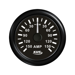 Kus amperemeter sort, med 150a shunt 12/24v