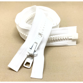 YKK Lynlås 9mm Delbar Lynlås Dobbelt Skyder Hvid 