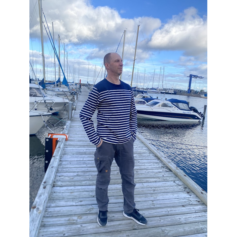 Stribet strik herre Navy