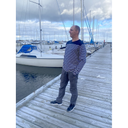 Stribet strik herre Navy