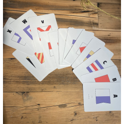 Kort med signalflag A - Z