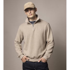 Cromwell herre half zip- Sand Melange 