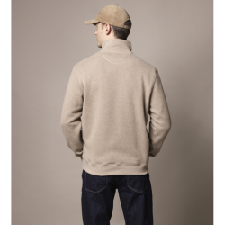 Cromwell herre half zip- Sand Melange 