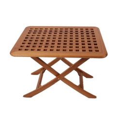 Foldbart Teak bord 75x55 cm - 2 positioner olieret