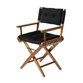 Dksstol Deluxe Sort Polstret - Olieret Teak