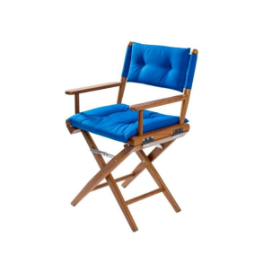 Dksstol Deluxe Koboltbl Polstret - Olieret Teak