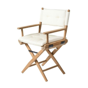 Dksstol Deluxe Cremehvid Polstret - Teak