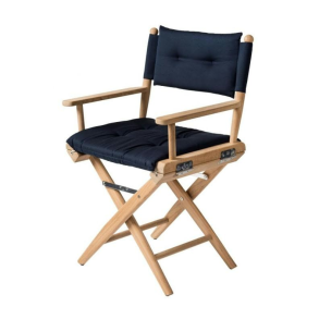 Dksstol Deluxe Navy Polstret - Teak