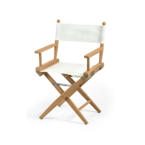 Dksstol hvid canvas - Teak