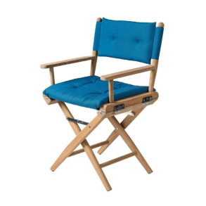 Dksstol Deluxe Himmelbl Polstret - Teak