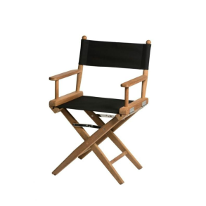 Dksstol sort canvas - Teak