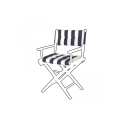 Hyndes�t Navy/Hvid Polstret Til D�ksstol Deluxe