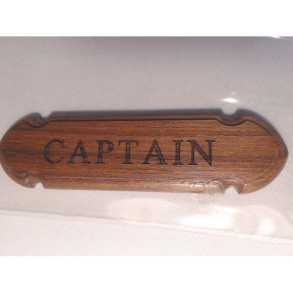 Teak Skilt 'Captain' 10 X 2,5 Cm
