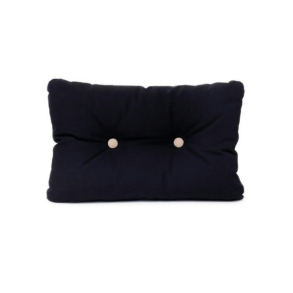 Cushion Black With Brown Buttons