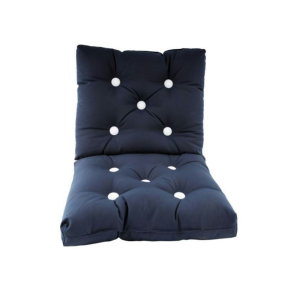 Outdoor Double Navy Seat Blue With White Buttons