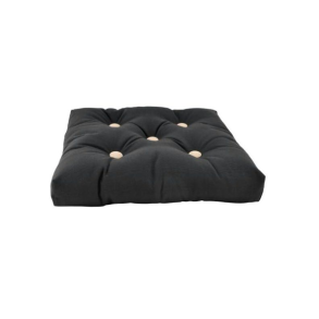Outdoor Single Seat Black With Brown Buttons