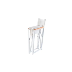 Director Armchair White Victor With Teak Armrest