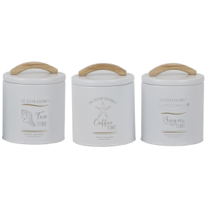 Menorca Sm Opbevaringskrukker Hvid - St 3 stk