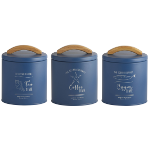 Menorca Sm Opbevaringskrukker Bl - St 3 stk