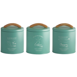 Menorca Sm Opbevaringskrukker Turkis - St 3 stk