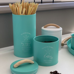 Menorca Sm Opbevaringskrukker Turkis - St 3 stk