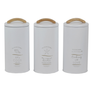 Menorca Store Opbevaringskrukker Hvid - St 3 stk