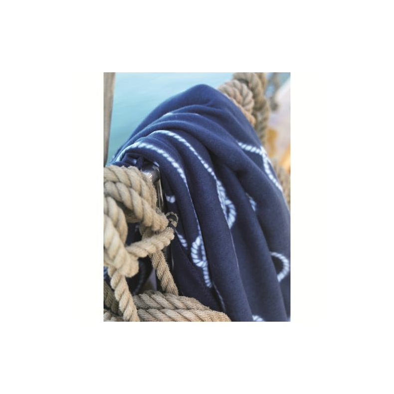 Fleece Rope Navy 130x170 Cm