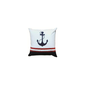 Pude M Ankermotiv Hvid Bl 40x40cm