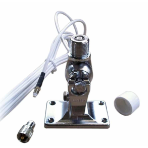 Forkromet Messing Base Med 6,6m Rg58 Kabel Og Formonteret Fme Stik