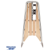Båtsystem Teak stævnplatform med ankerrulle og Code-0 - Sort - 32-42ft.