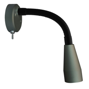 Mary Titan Flex LED 2W Alu/sort flex - m/vippe afbryder