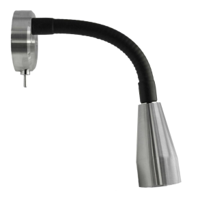 Mary Flex LED 1,5W Rustfri/sort - m/vippe afbryder