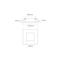 Maja Square indbygnings LED 2 farver