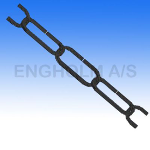 Pyntek�de Sortlakeret 2 mm 17x10mm