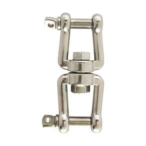 Svirvel rustfri gaffel/gaffel m/�jebolt 6 mm