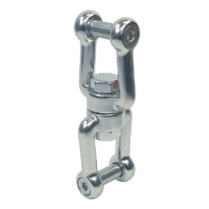 Svirvel rustfri gaffel/gaffel m/unbracobolt 6 mm