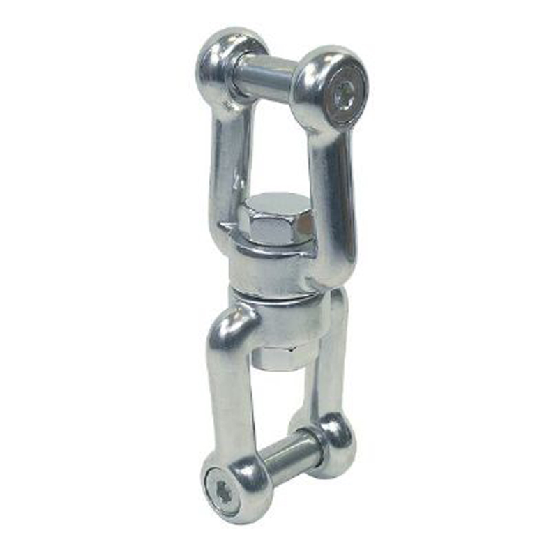 Svirvel rustfri gaffel/gaffel m/unbrakobolt 8 mm