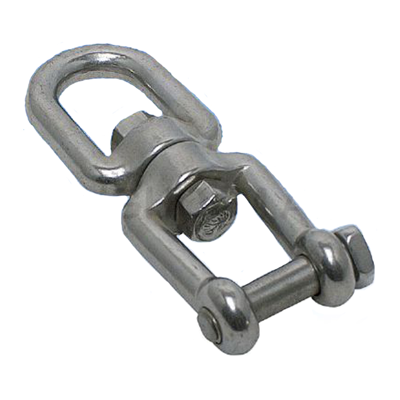 Svirvel rustfri �je/gaffel m/firkantet bolt 19 mm