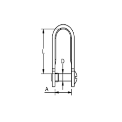 Sj�kel D rustfri m/k�rvbolt BW - Sj�kel rf "D" m/k�rv 5 mm Brud 1000 kg BW160051