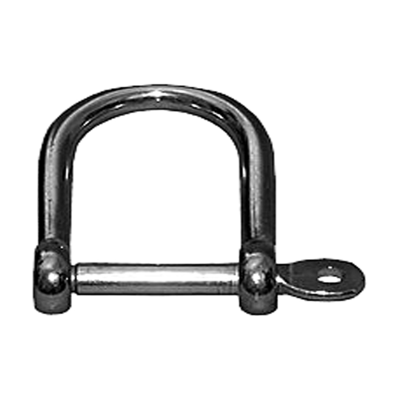 Sj�kel D rustfri m/�jebolt bred - Sj�kel rf "D" m/dobb bredde 5 mm Indv. 20 x 28 mm