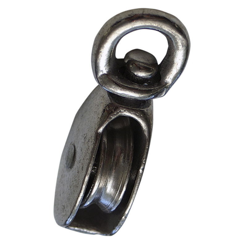 Blok 1-sk. forniklet m/svirvel�je - Blok 1-sk. forniklet m/svirvel�je 25 mm m/jernskive