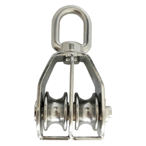 Blok rustfri 2-sk. m/svirvel�je - Blok rf m/�je 2-sk. 25 mm f/10 mm S-315