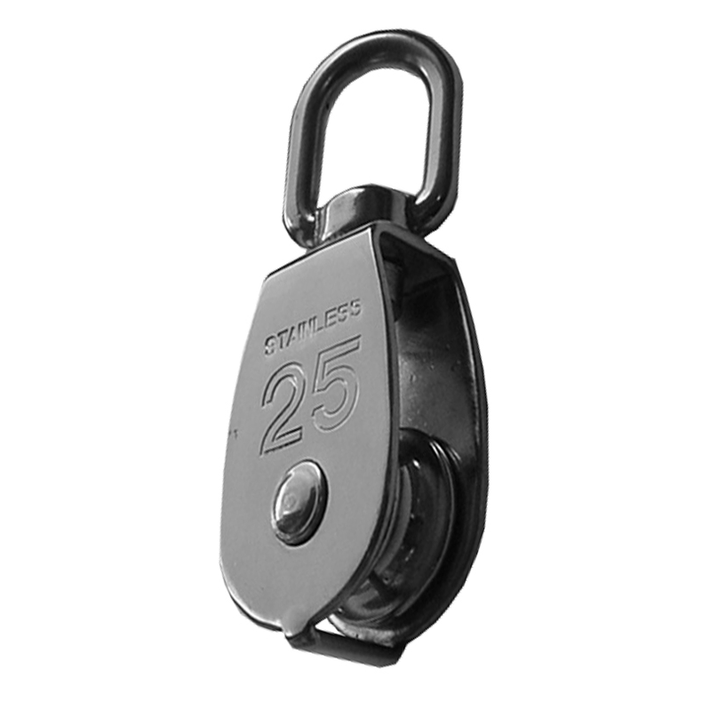 Blok rustfri 1-sk. m/svirvel�je - Blok rf m/�je 1-sk. 100 mm f/18 mm S-313