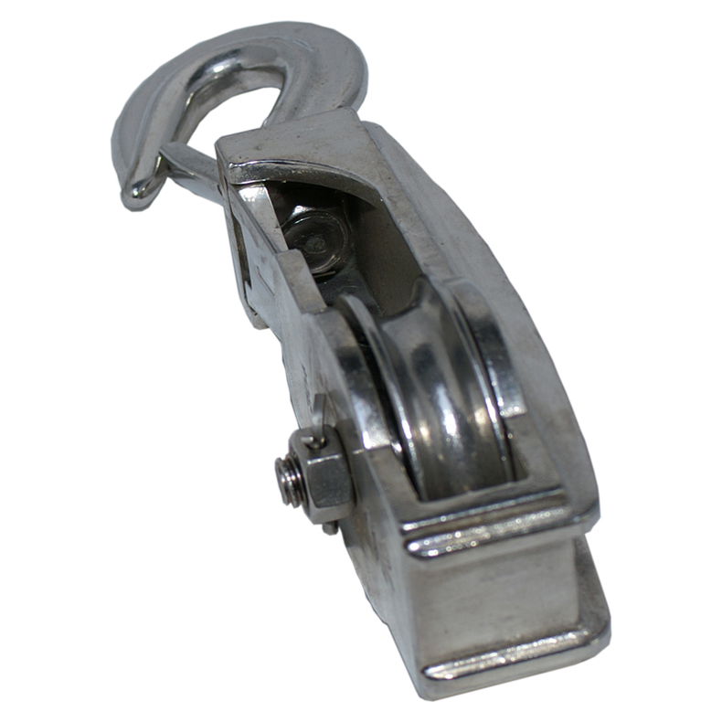 Kasteblok rustfri 1-sk. m/krog - Kasteblok 1 sk m/krog rf 75 mm f/14mm tov