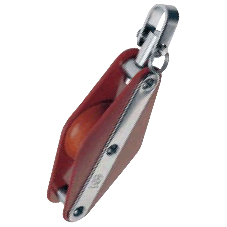 HYE Blok 1-sk. m/svirvel & hundsvot - HYE blok m/svirvel 1 skive hsv 10/12mm x 35mm