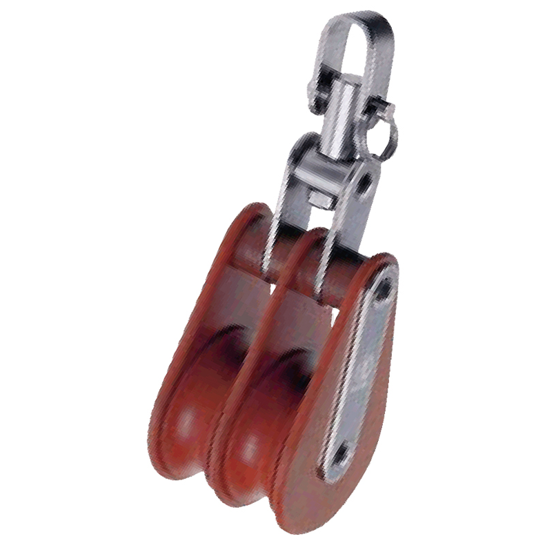 HYE Blok 2-sk. m/svirvel - HYE blok m/svirvel 2 skive 10/12mm x 35mm