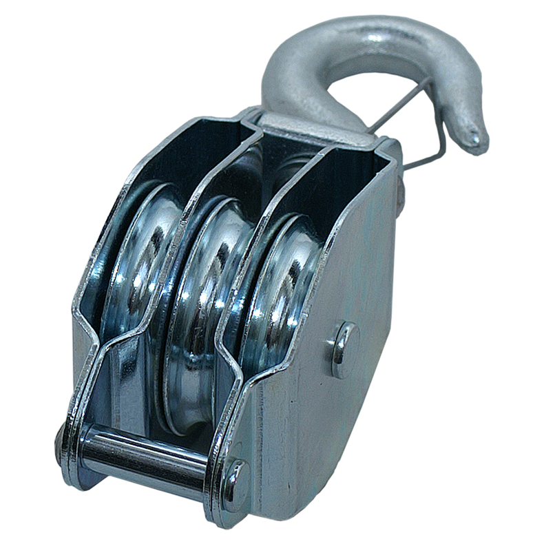 Telegrafblok galvaniseret 3-sk. m/messingskiver - Telegrafblok 30 mm S�t A