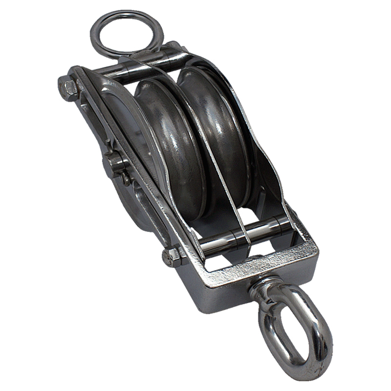 Londonblok rustfri 2-sk. m/�je & hundsvot - Londonblok Rf M/�je 2-Sk 100mm