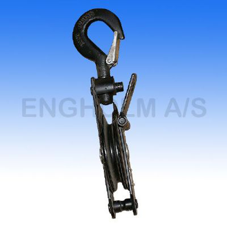 Londonkasteblok rustfri m/krog & hundsvot - Londonkasteblok rf m/krog 75mm